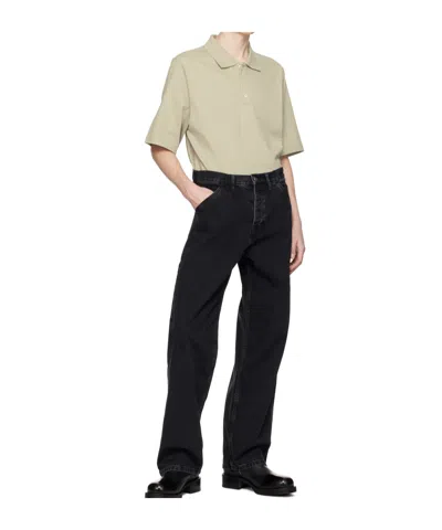 Filippa K Taupe Boxy Polo In Neutral