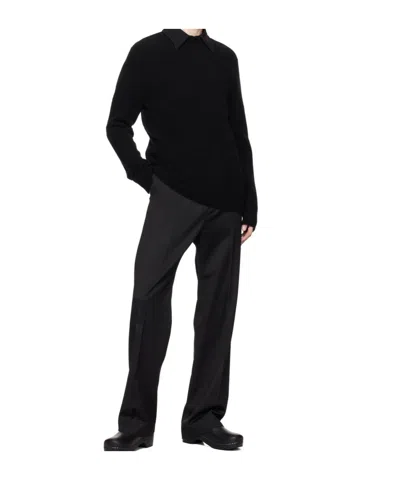 Filippa K Samson Wool Trousers In Black