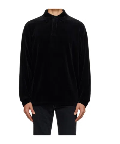 Filippa K Vented Polo In Black