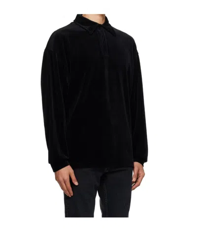 Filippa K Vented Polo In Black