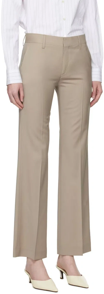 Filippa K Taupe Bootcut Trousers In Neutral