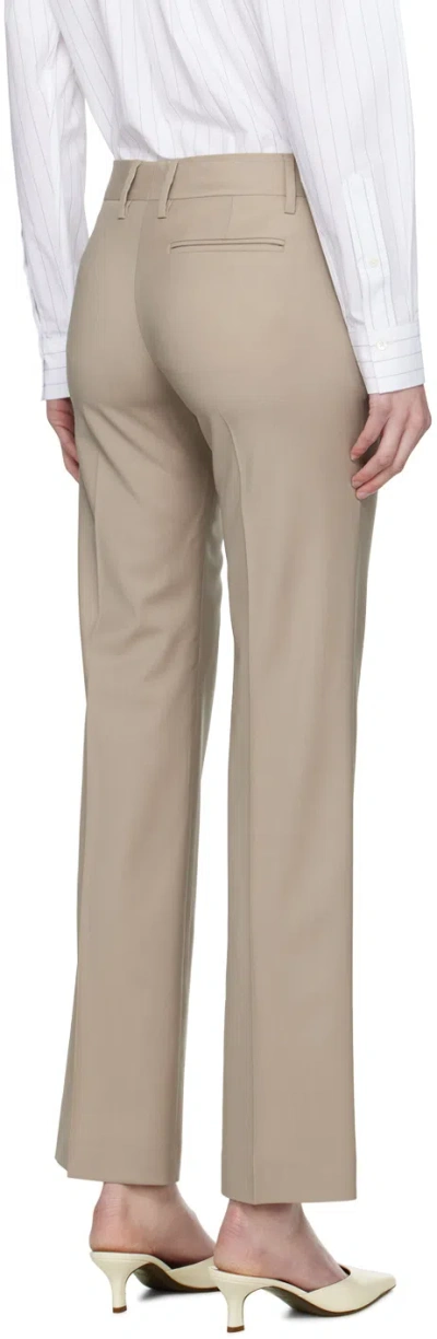 Filippa K Taupe Bootcut Trousers In Neutral