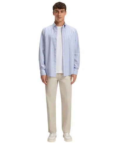 Hugo Boss Boss By  Men's Stretch-cotton Dobby Regular-fit Shirt In Blue