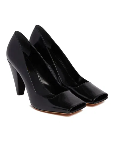 Khaite Square Toe Patent Pumps