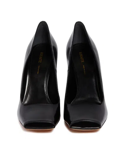 Khaite Square Toe Patent Pumps