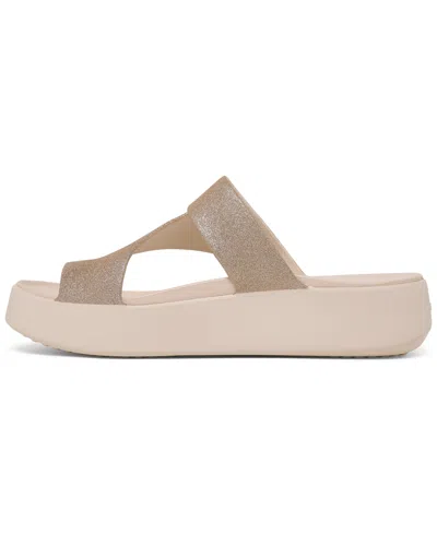 Crocs Women's Getaway Platform Glitter Toe Loop Casual Sandals From Finish Line