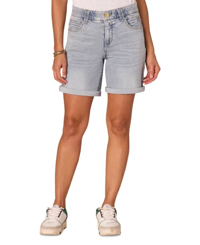Democracy Petite "ab"solution Cuffed Denim Shorts
