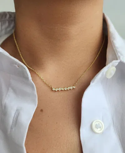 Adornia 14k Gold Plated Dainty Mixed Shape Bar Necklace