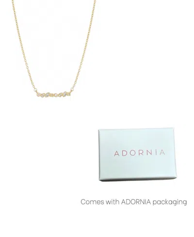 Adornia 14k Gold Plated Dainty Mixed Shape Bar Necklace