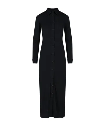 Filippa K Black Slim Maxi Dress In Black