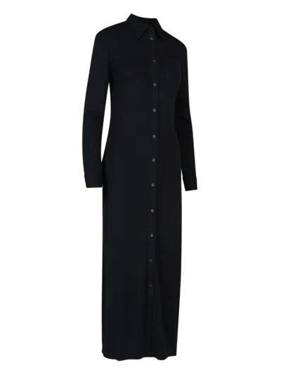 Filippa K Black Slim Maxi Dress In Black