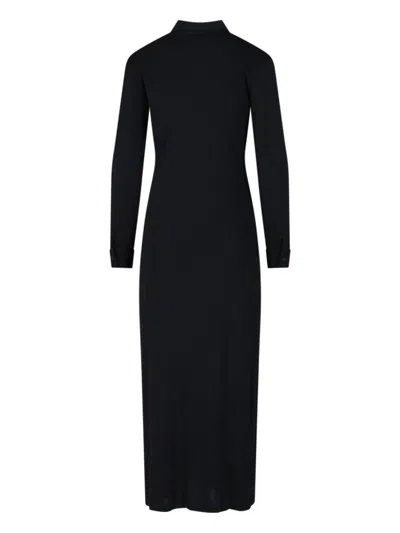 Filippa K Black Slim Maxi Dress In Black