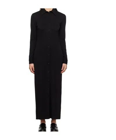 Filippa K Black Slim Maxi Dress In Black
