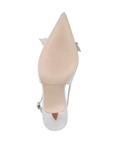 Marc Fisher Women's Rayma Bow Slingback Pumps In White