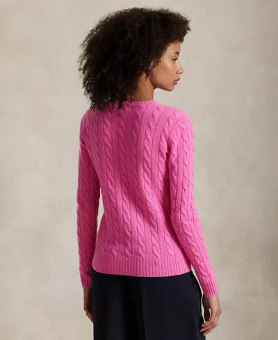 Polo Ralph Lauren Cable Knit Sweater With Round Neckline And Long Sleeves
