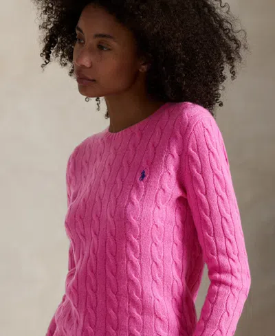 Polo Ralph Lauren Cable Knit Sweater With Round Neckline And Long Sleeves