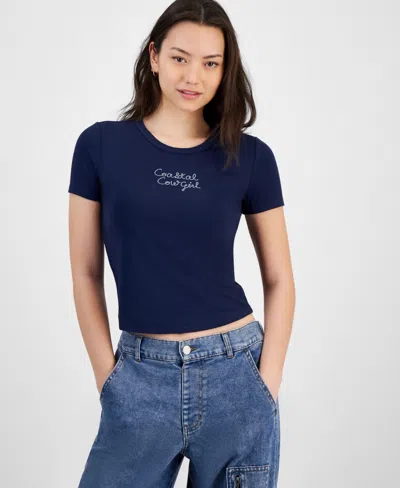 Hippie Rose Juniors' Short-sleeve Western T-shirt