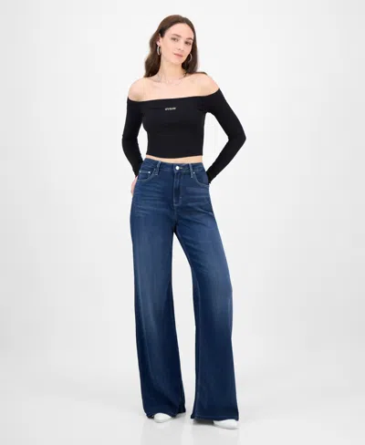 Guess Women's Bellflower Wide-leg Jeans In Blue