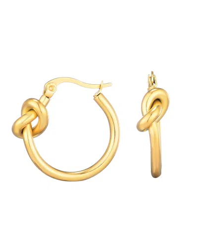 Adornia 14k Plated Knot Hoop Earrings No Color No In Gold