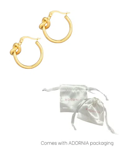 Adornia 14k Plated Knot Hoop Earrings No Color No In Gold