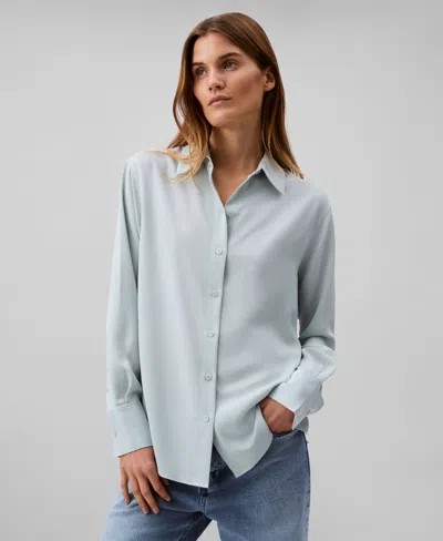 Calvin Klein Women's Long Sleeve Button Down Shirt