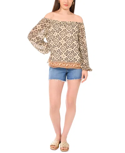 Vince Camuto Geo Print Off The Shoulder Top