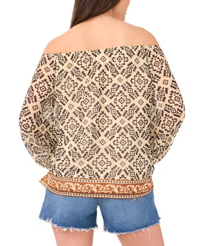 Vince Camuto Geo Print Off The Shoulder Top