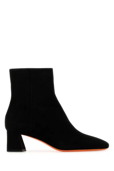 Santoni Classic Block Heel Ankle Boots