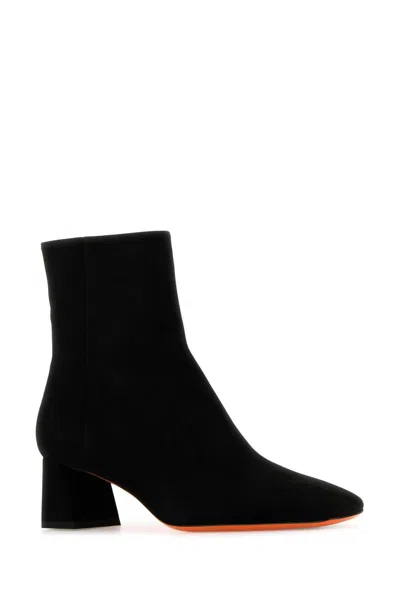 Santoni Classic Block Heel Ankle Boots