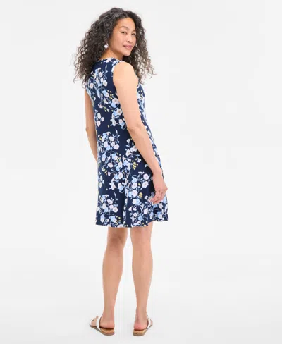 Style & Co Women's Printed Sleeveless Flip-flop Dress, Exclusively At Macy's