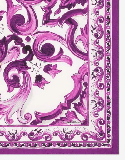 Dolce & Gabbana Majolica-print 50x50 Silk Twill Foulard