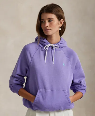 Polo Ralph Lauren Women's Shrunken Fit Lightweight Fleece Hoodie Sweatshirt