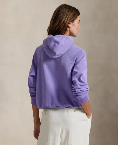 Polo Ralph Lauren Women's Shrunken Fit Lightweight Fleece Hoodie Sweatshirt