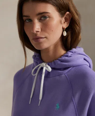 Polo Ralph Lauren Women's Shrunken Fit Lightweight Fleece Hoodie Sweatshirt