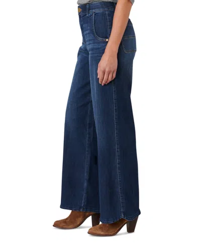 Democracy Petite "ab"solution Skyrise Wide-leg Pants In Blue