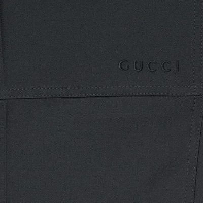 Gucci Wool Twill Pant With Embroidery