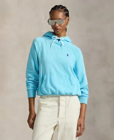 Polo Ralph Lauren Women's Shrunken Fit Lightweight Fleece Hoodie Sweatshirt