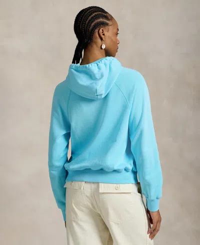 Polo Ralph Lauren Women's Shrunken Fit Lightweight Fleece Hoodie Sweatshirt