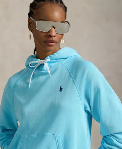 Polo Ralph Lauren Women's Shrunken Fit Lightweight Fleece Hoodie Sweatshirt
