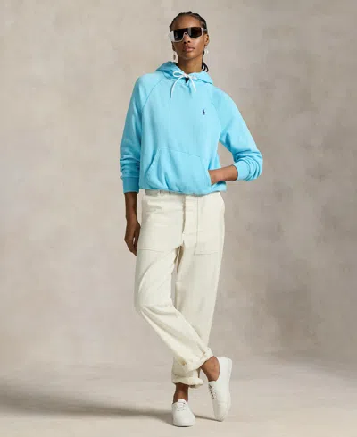 Polo Ralph Lauren Women's Shrunken Fit Lightweight Fleece Hoodie Sweatshirt