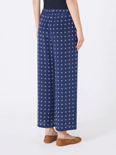 Weekend Max Mara Elastic Waist Casual Pants In Blue