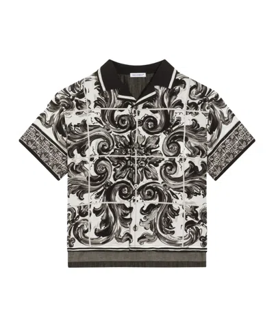 Dolce & Gabbana Majolica-print Shirt In Black