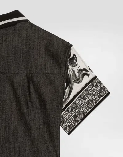 Dolce & Gabbana Majolica-print Shirt In Black