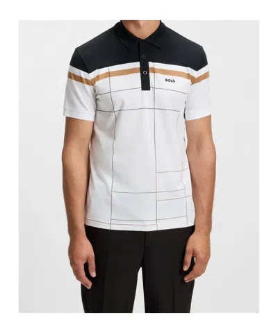 Hugo Boss Slim-fit Polo Shirt In Quick-dry Stretch Cotton In White