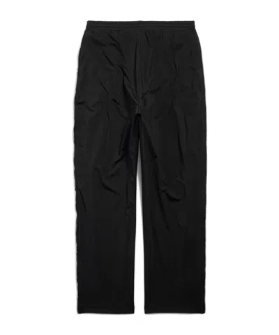 Balenciaga Loop Sports Icon Zipped Sweatpants In Black/white