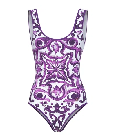 Dolce & Gabbana Women Maiolica Print One-piece Swimsuit