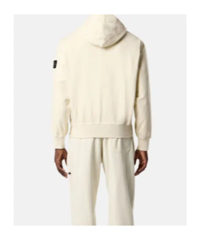 Stone Island Hooded Zipper-up Sweatshirt In Neutral
