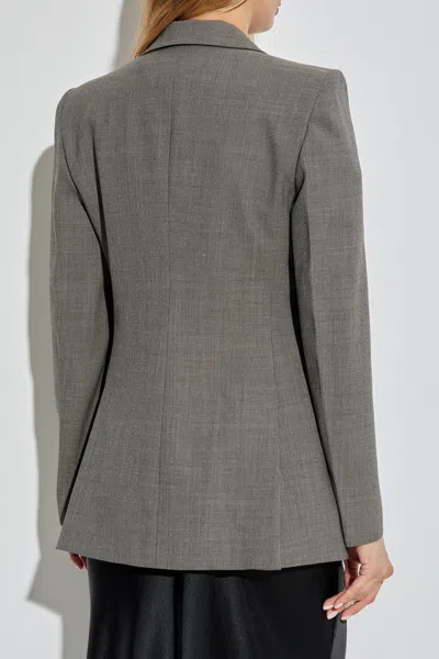 Emporio Armani Single-breated Blazer In Gray