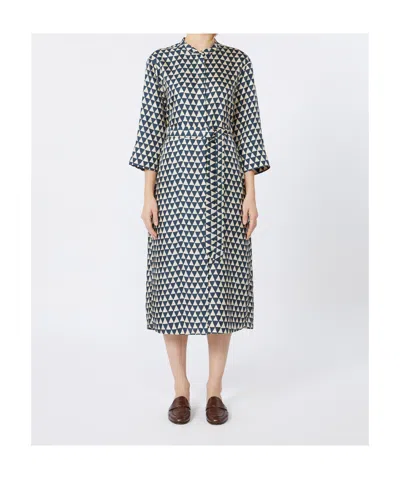 Max Mara Printed Silk Twill Kaftan