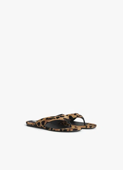 Alaïa Infradito Leopard Print Slippers